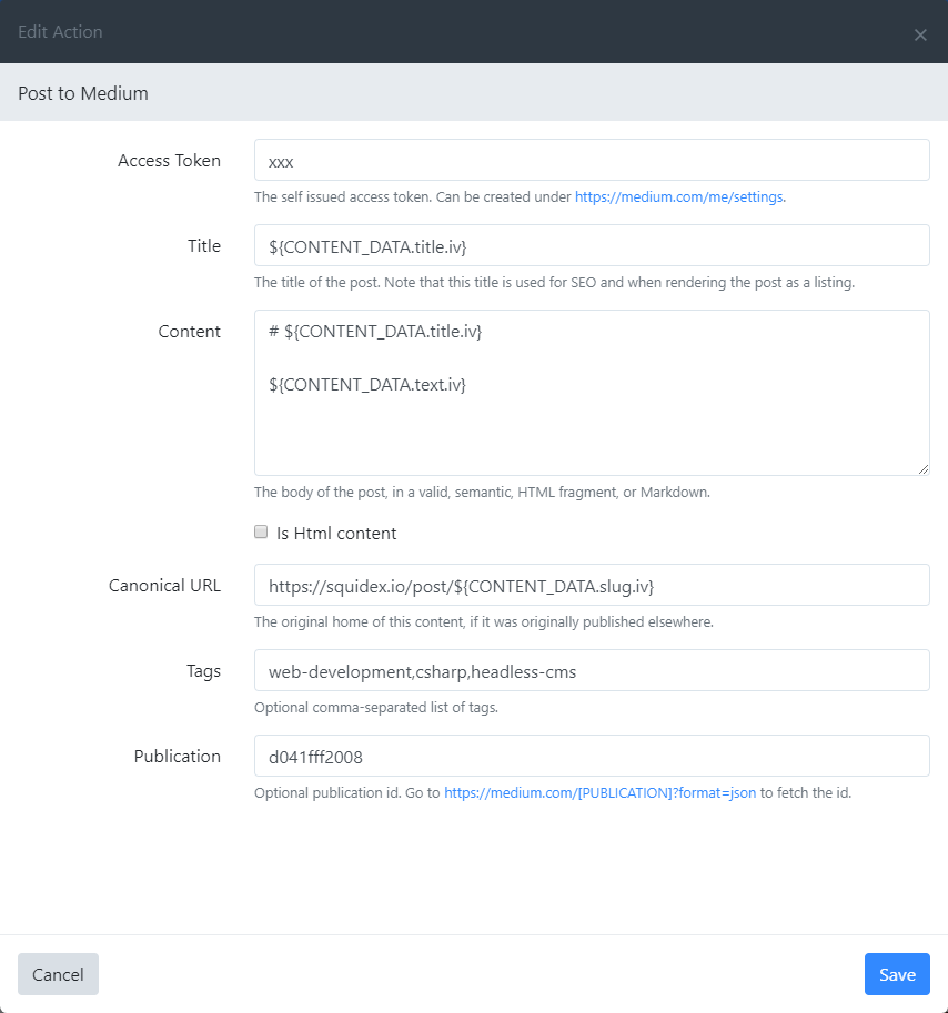 medium settings