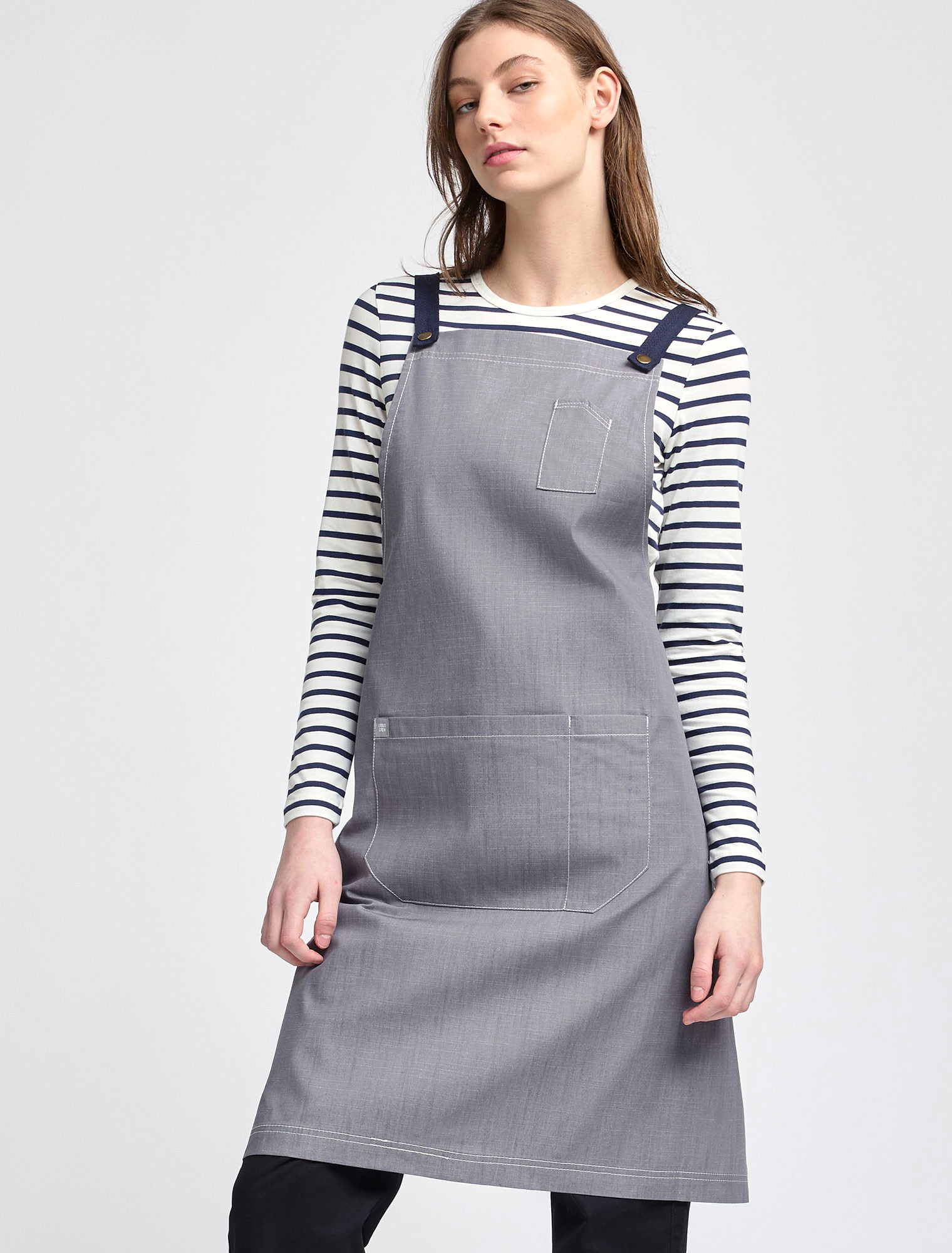 Henry Bib Apron - Pebble Grey Apron