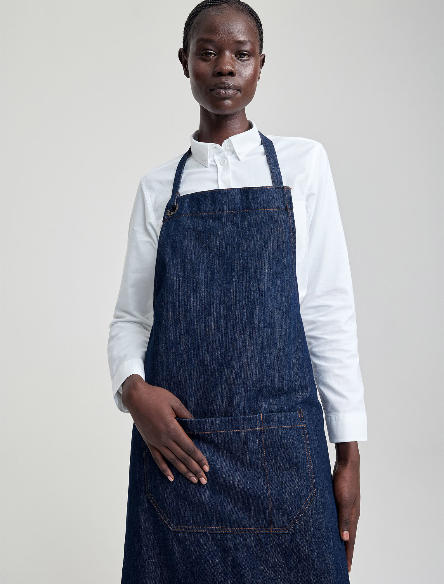 Harvest Full Bib Apron - Indigo Blue Denim Apron