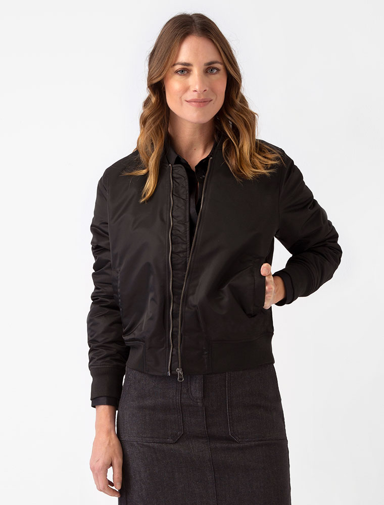 bomber jacket womens black