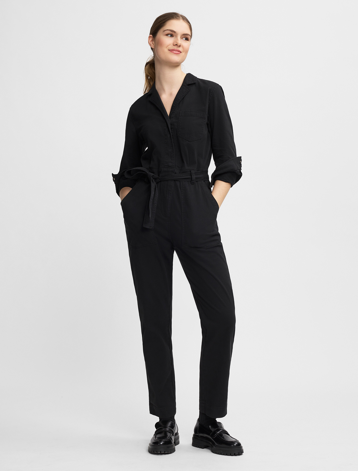 Women's Riley Boiler Suit - Washed Black Boilersuit