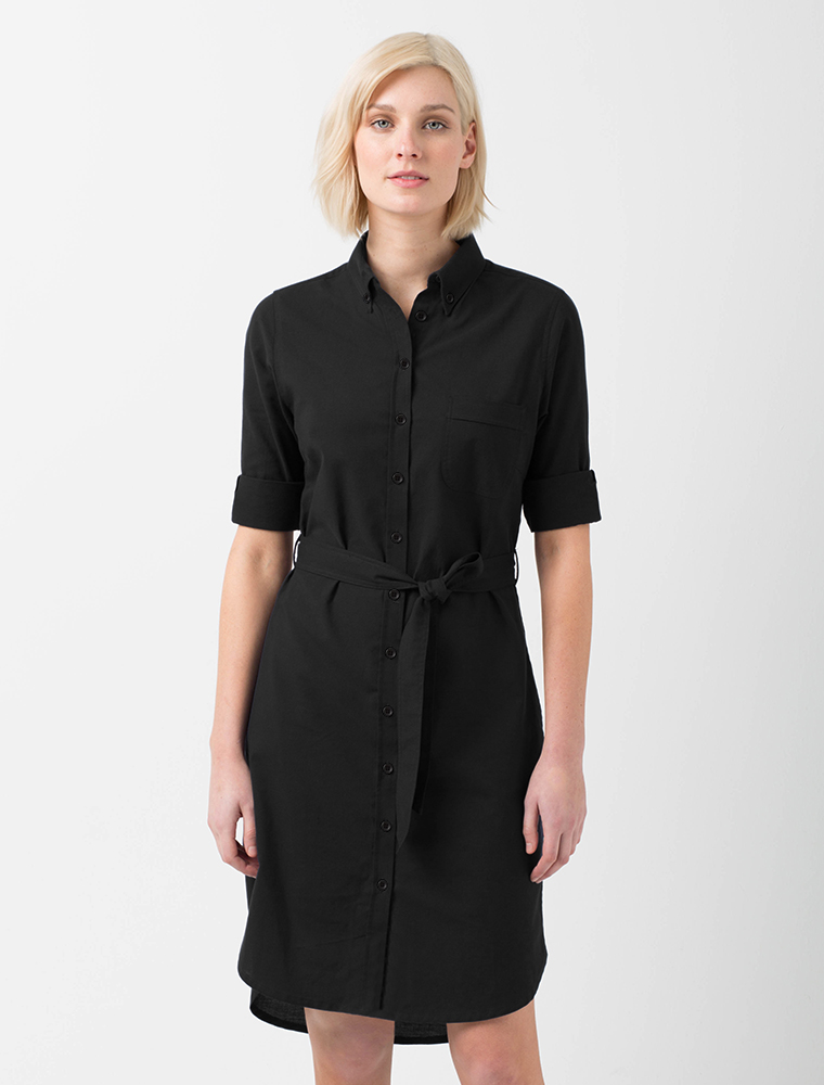 Womens Smith Oxford Shirtdress - Black