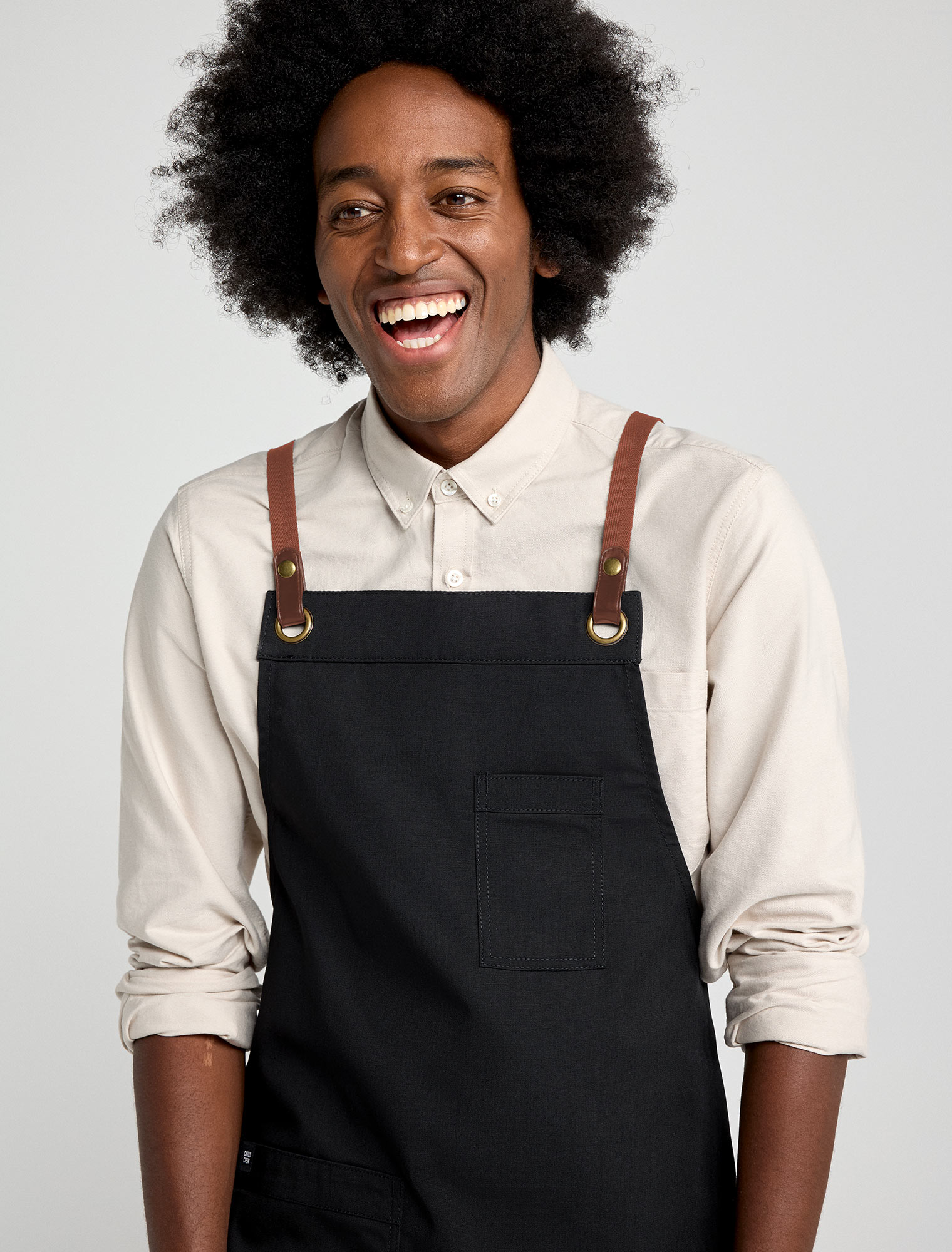 Tom Bib Apron - Black Cross Back Apron