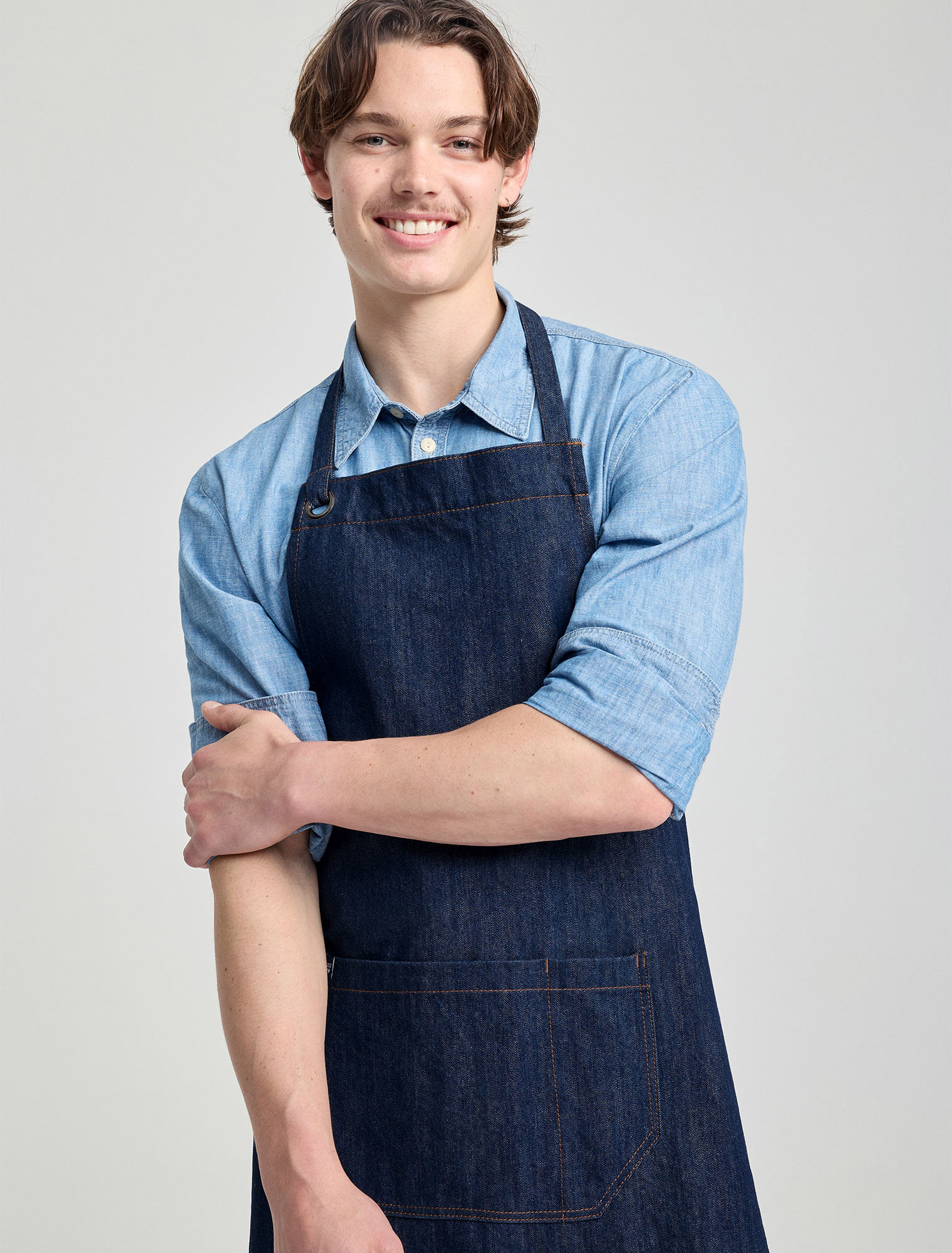 Harvest Full Bib Apron - Indigo Blue Denim Apron