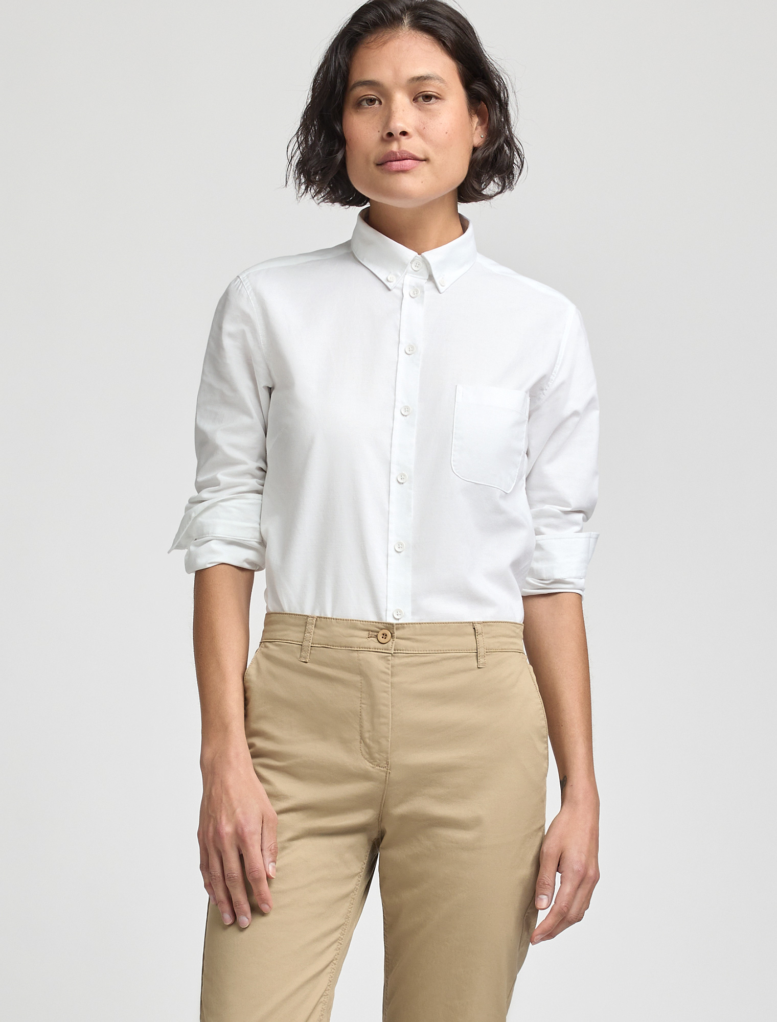 Women’s Smith Oxford Long Sleeve Shirt - White Button Down