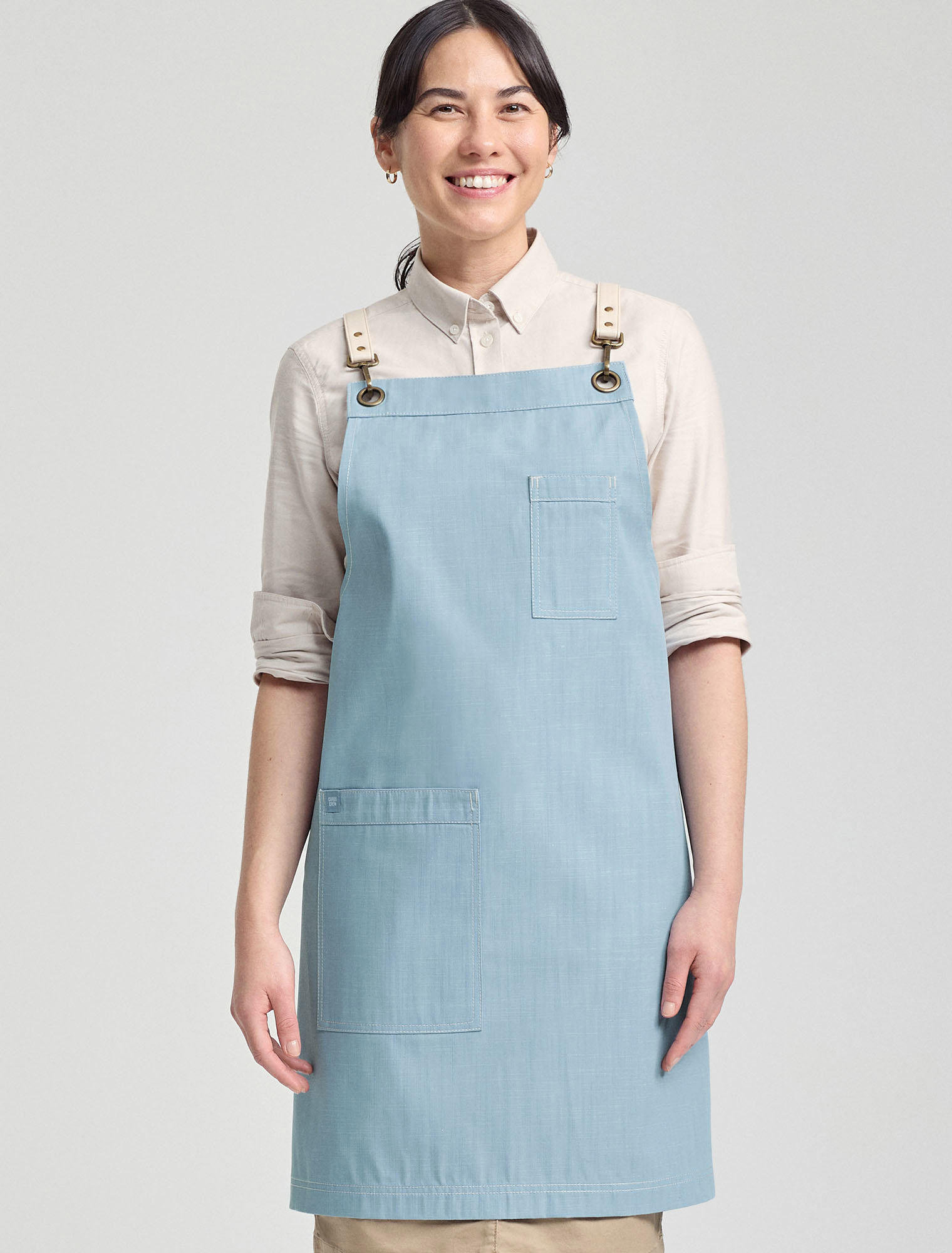 Tom Bib Apron - Hamptons Light Blue Apron