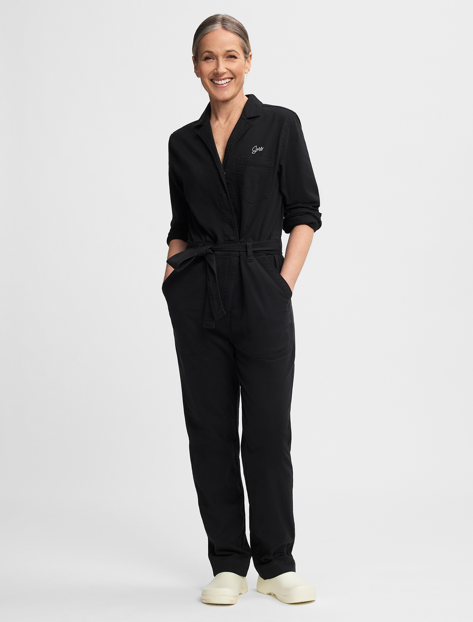 Women s Riley Boiler Suit Washed Black Boilersuit