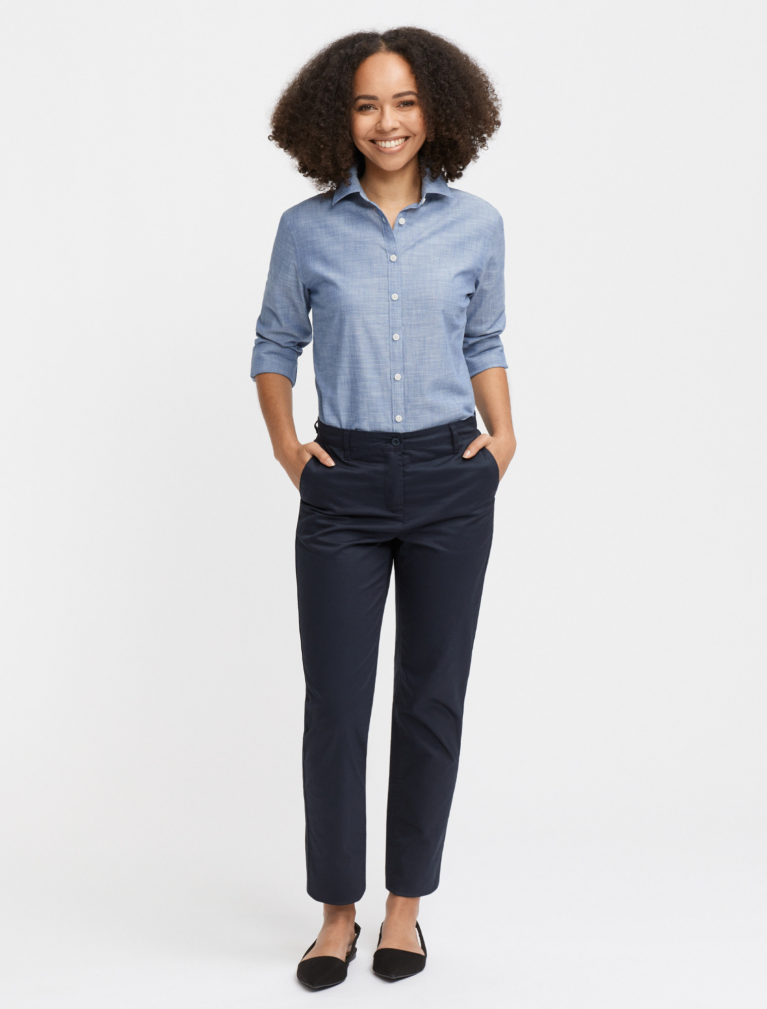 navy blue chinos women's