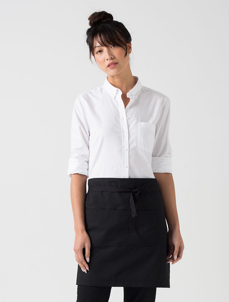 Deluxe Canvas Short Waist Apron Black