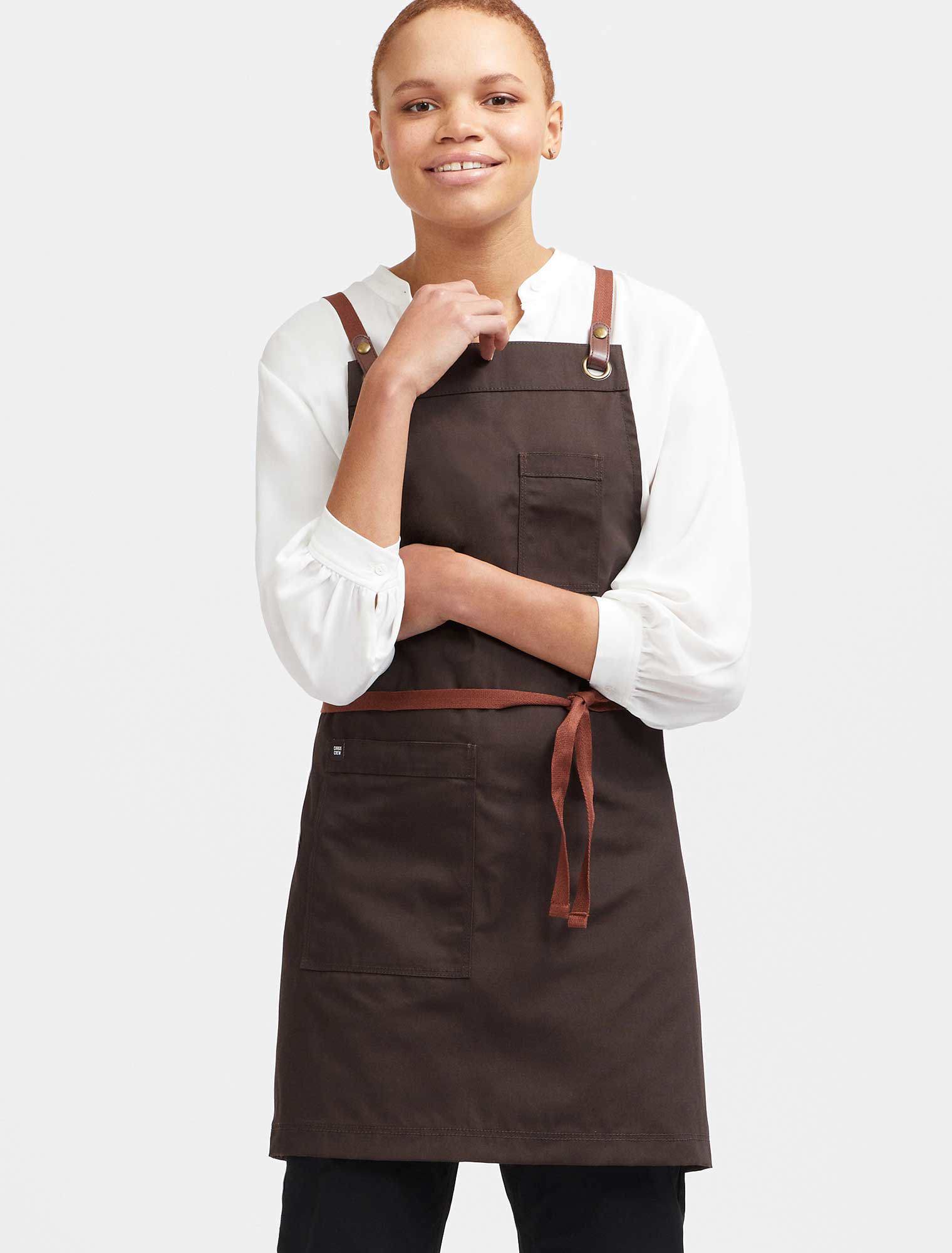 Tom Bib Apron - Chocolate Brown