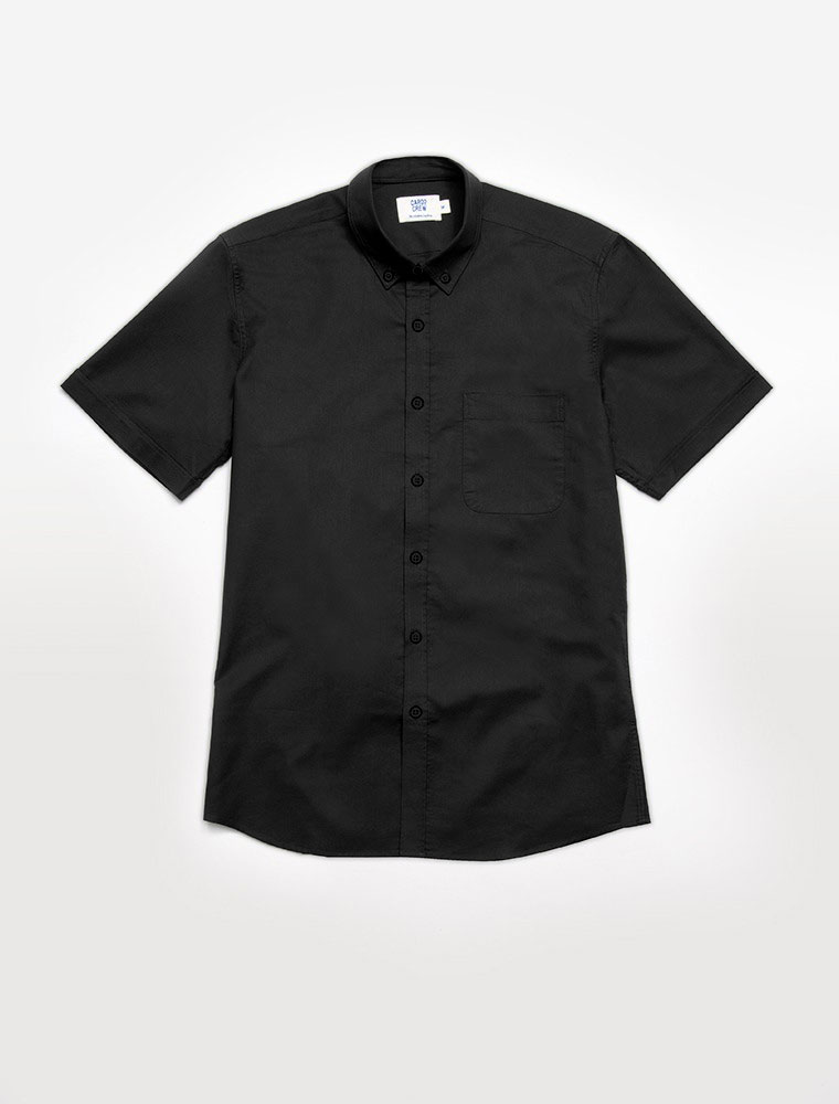 Mens Smith Oxford Short Sleeve Shirt - Black