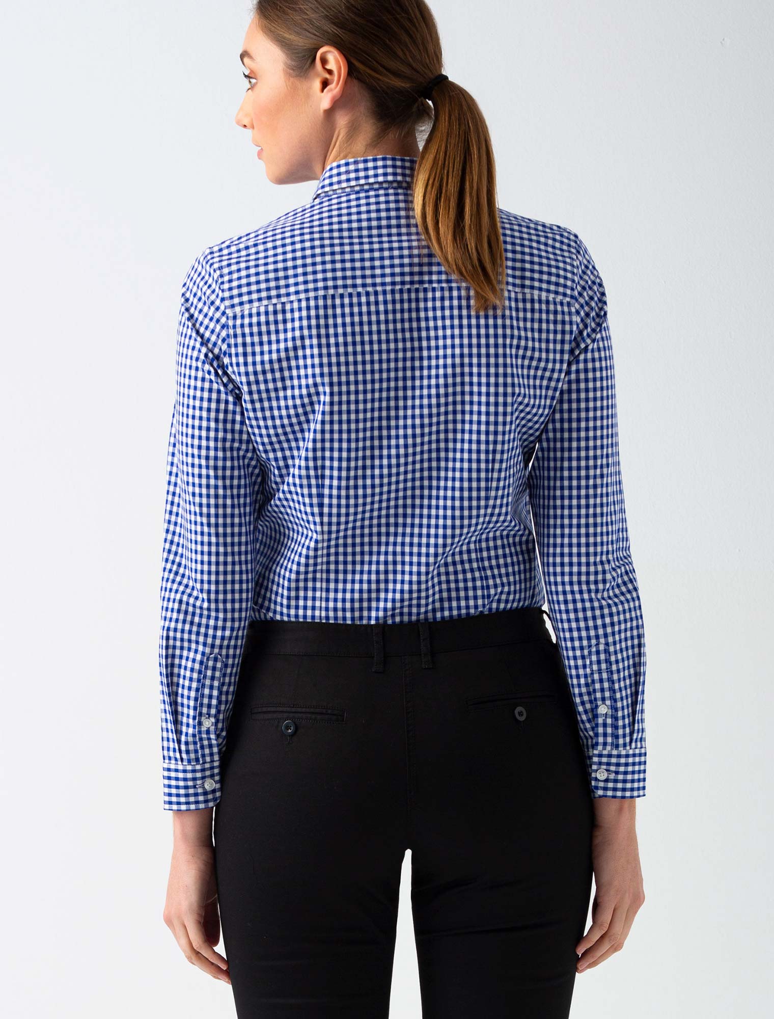 Blue check shop shirt womens