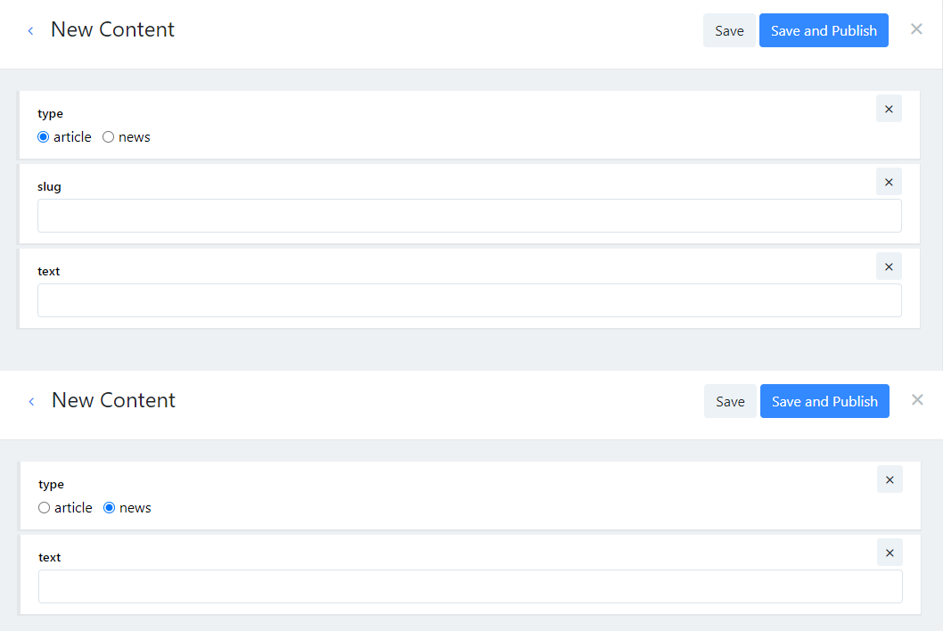 Content Editor with Field Rules